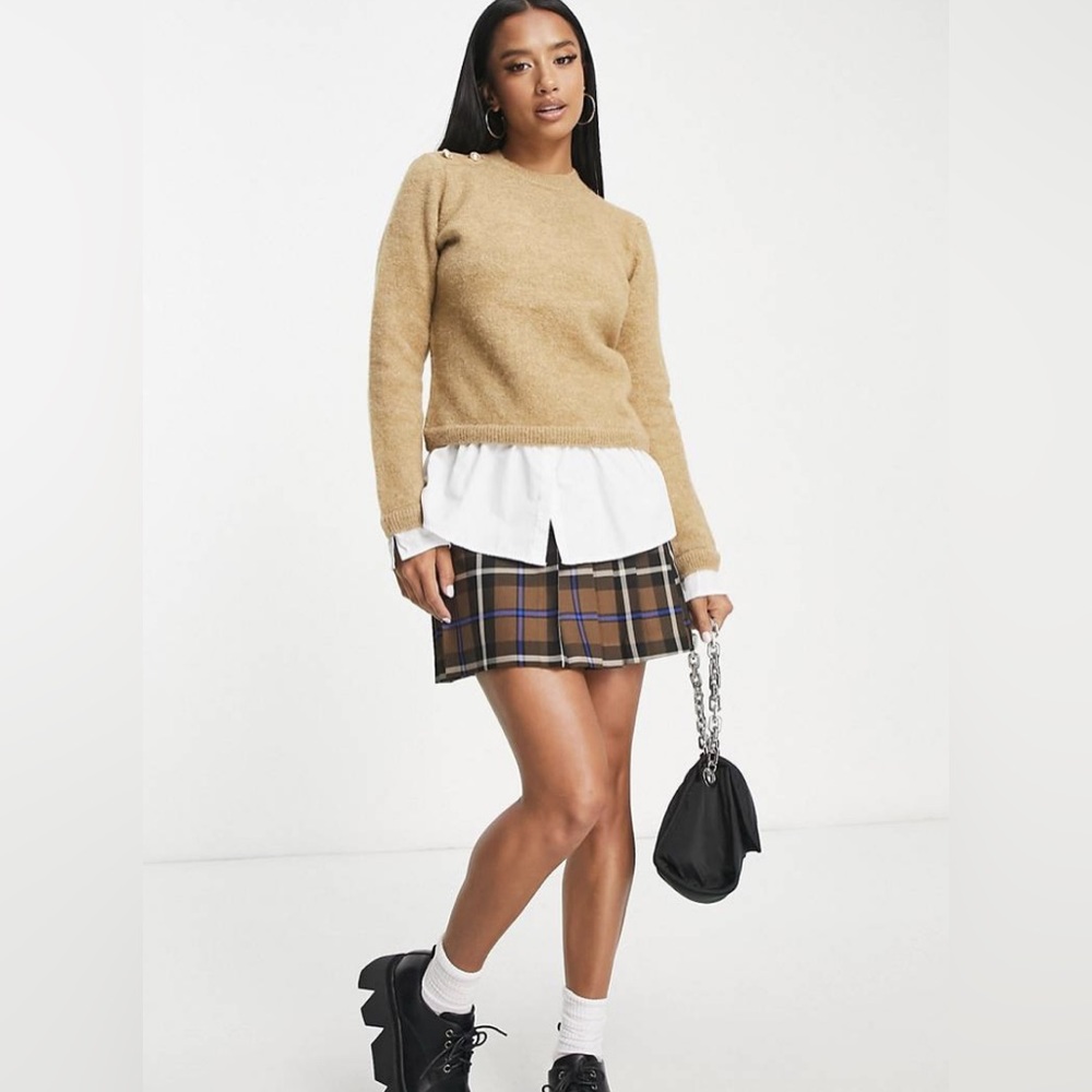 Hybrid Sweater by River Island with Petite Button Detail